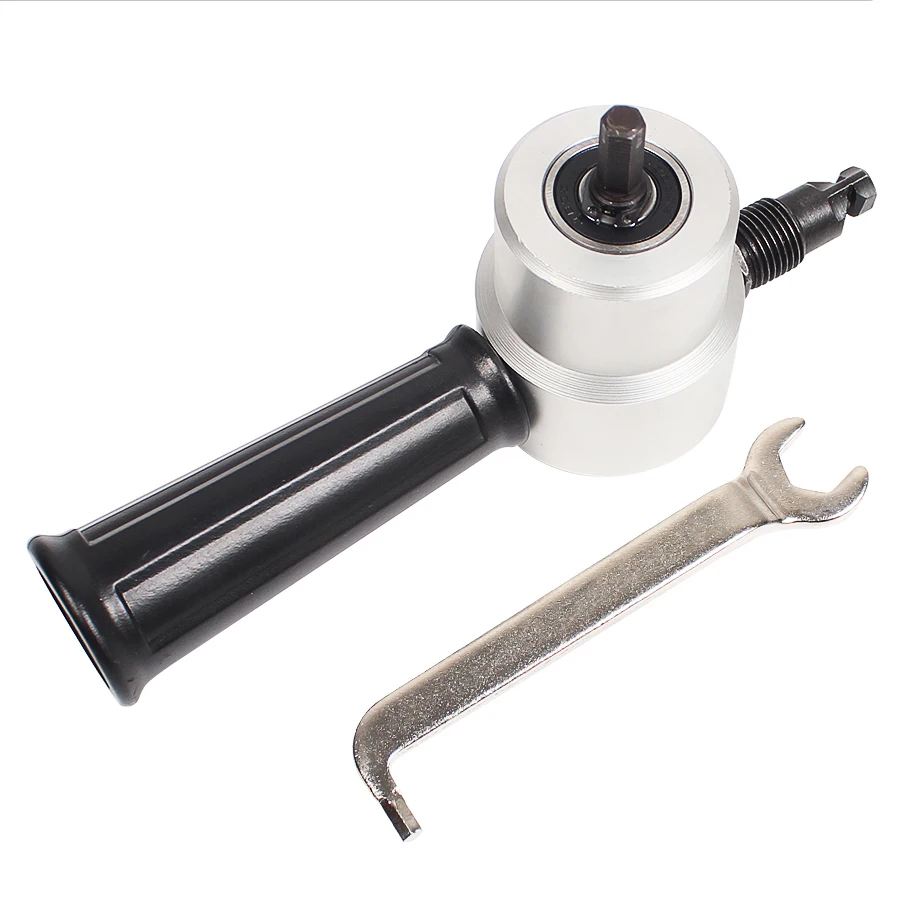 Koop Knabbelen Metalen Snijden Double Head Gezinsblad Nibbler Saw Cutter Tool Boor Attachment Gratis Snijgereedschap Nibbler Plaatwerk Gesneden
