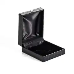 Искусственная кожа Jewelry Дисплей Подарочная коробка запонки галстук окно клипа craft подарок запонки футляр