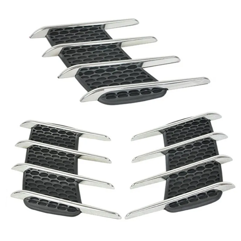 

2pcs Car Styling Hood Side Flow Vent Fender car shark gills Sticker for Jeep wrangler patriot grand cherokee compass Accessories
