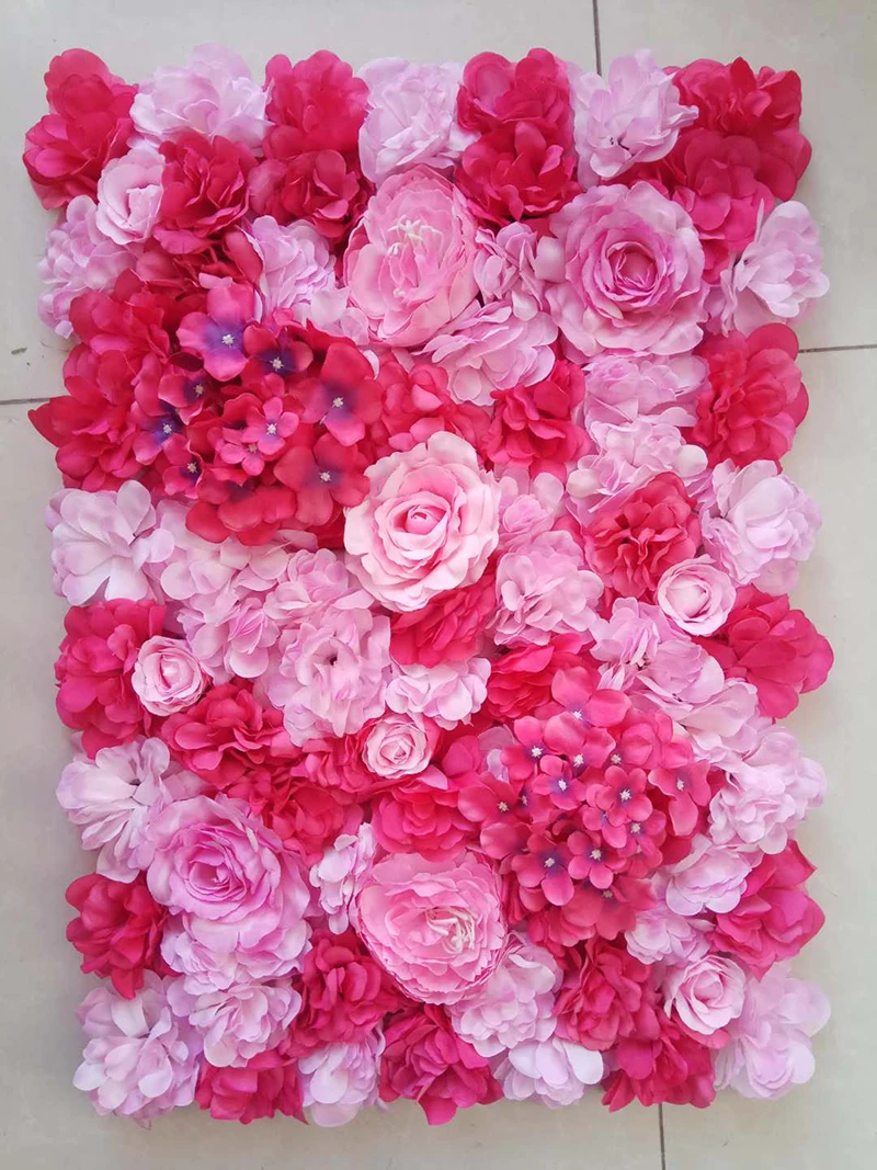 40*60 см Искусственный цветок настенные Розы Цветочные головки пионов Шелковый декоративный цветок свадебный отель фон Настенный декор 10 шт./лот - Цвет: pink