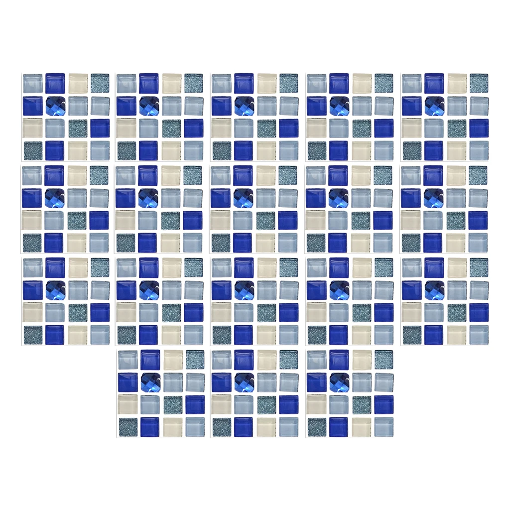  Pack of 18 Tiles 3D Wall Panels Interior Wall Decoration for Bathroom Kitchen Backplash Decals Wallpaper