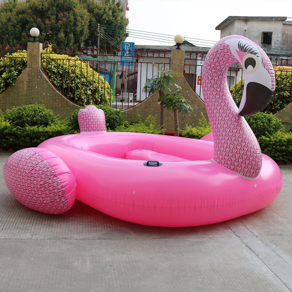 385*350*205 см ПВХ надувной гигантский Фламинго вечерние остров птиц фламинго для 6-8 человек