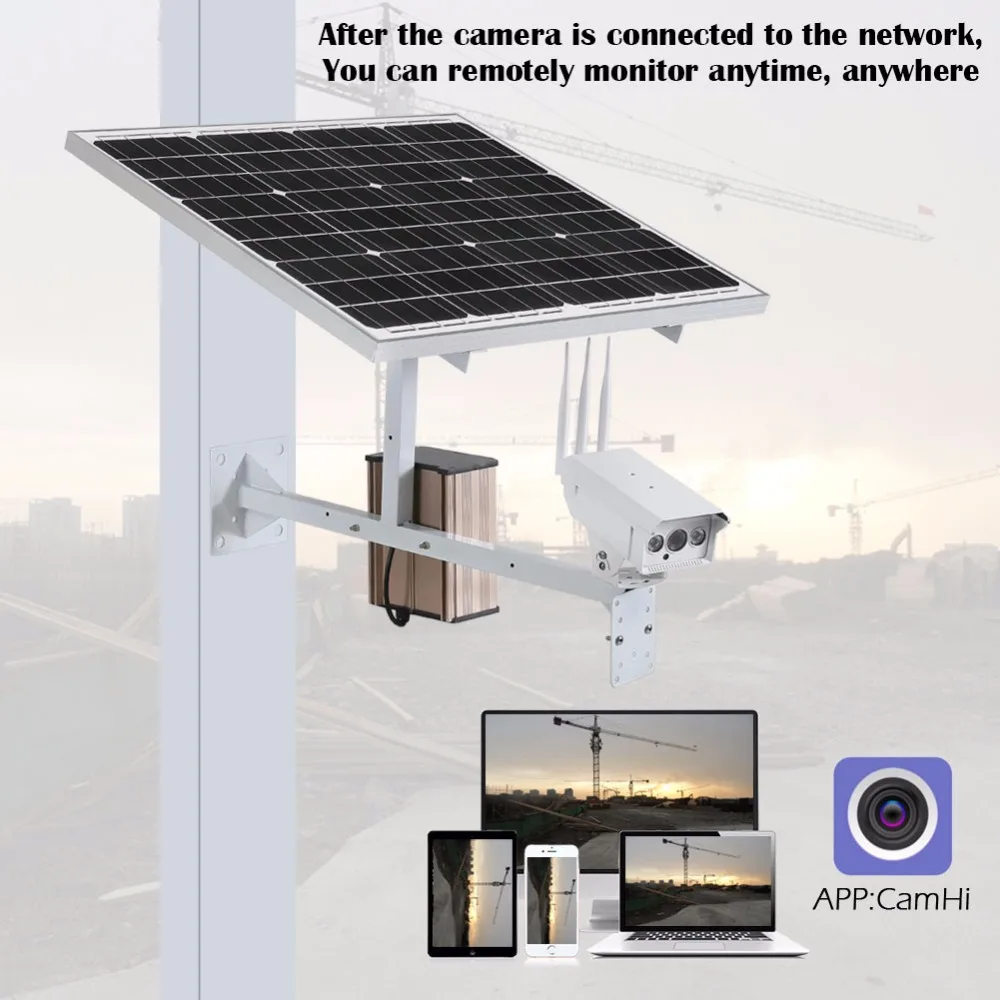 30 Вт солнечная панель CCTV Wi Fi IP камера 1080P HD 3G 4G sim карта наружная Водонепроницаемая