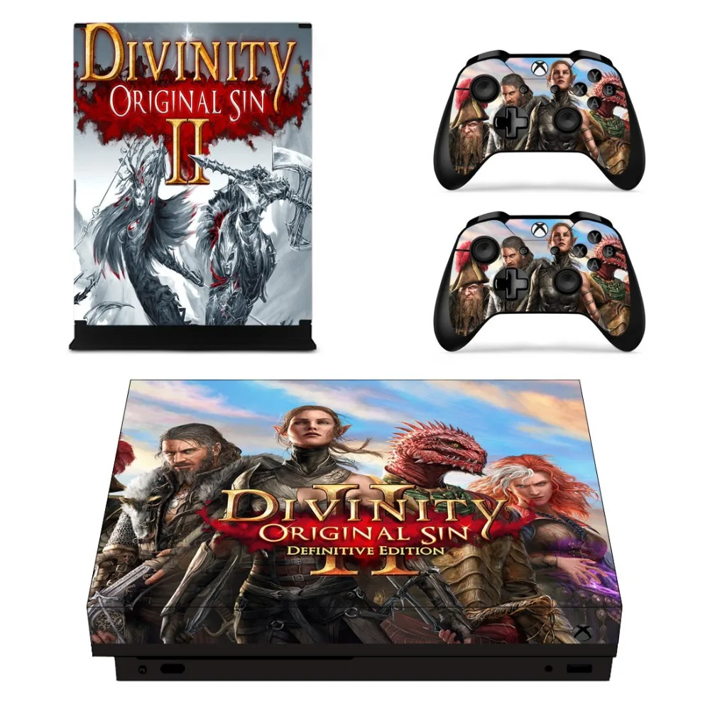 Оригинальная лицевая панель Divinity Sin 2 консоль и наклейка на контроллер для Xbox One X с