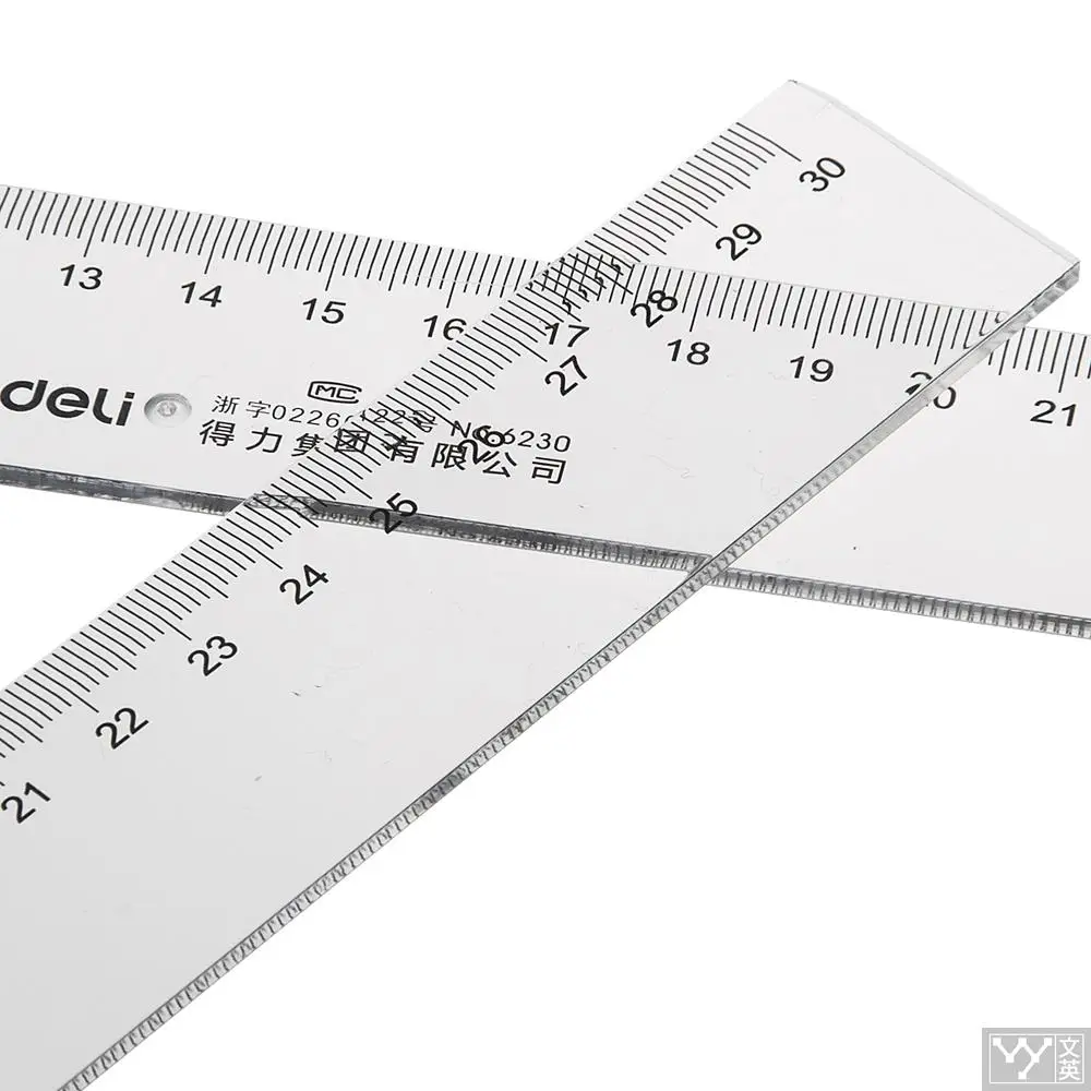 30cm Plastic Ruler 6230 Transparent Stationery Mapping Tool Lucency School Office Accessories Righello |