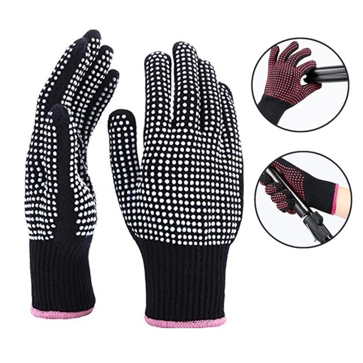 1PCs Hair Straightener Perm Curling Hairdressing Heat Resistant Finger Glove Hair Care Styling Tools Thermal Styling Gloves