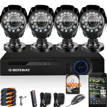 DEFEWAY 1080N HDMI DVR 1200TVL 720P HD Outdoor Home Security Camera System 1TB 8CH Video Surveillance DVR AHD CCTV Kit