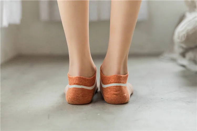 Вышитые женские носки Harajuku модные хлопковые носки для девочек женские 1 пара в полоску