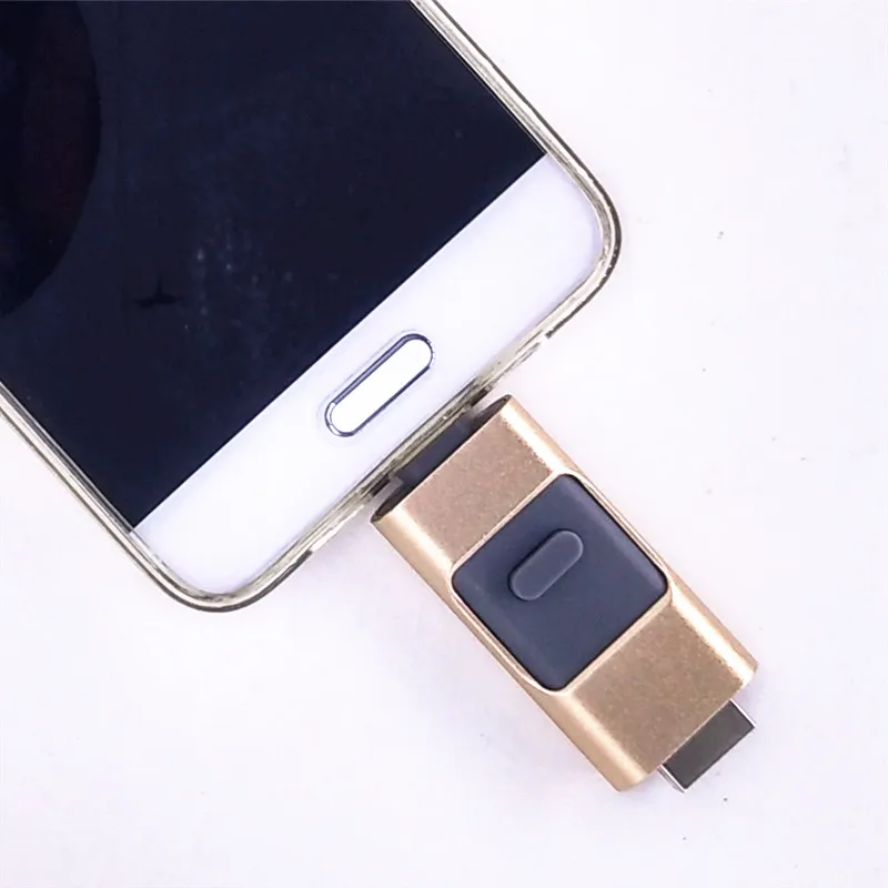 Usb кард-ридер 4 в 1 type-c/Lightning/Micro USB/USB 2,0 адаптер карта памяти для iphone6S 8 7 накопитель usb флешка 8G-64G