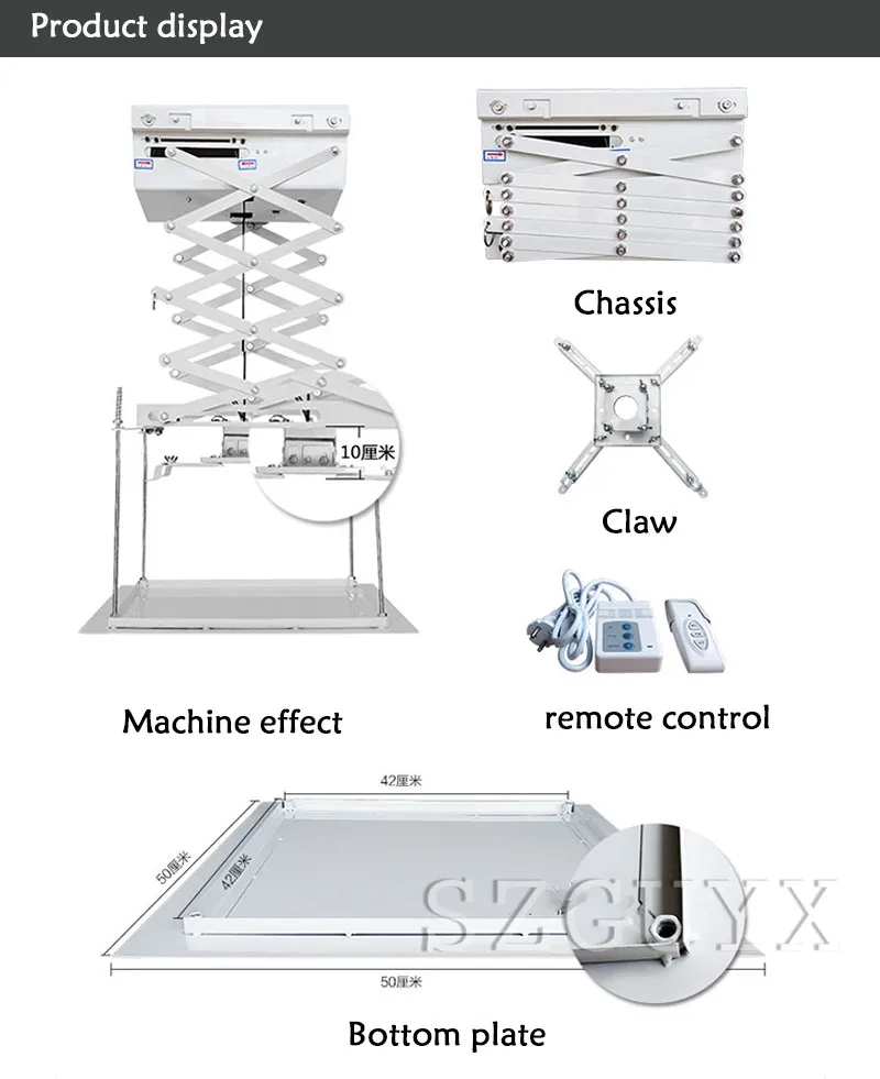 Проектор электрическая Вешалка скрытая потолочная подвеска проектор автоматический подъем, многофункциональная Бытовая полка [2 м]
