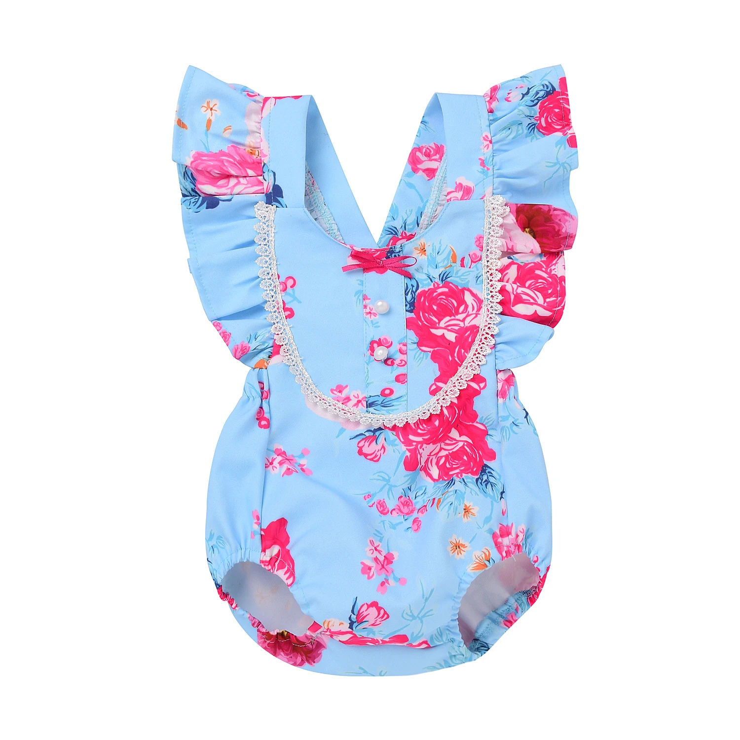 

Newborn Toddler Kids Baby Girls Floral Romper Cotton Jumpsuit Backless Sunsuit One-Pieces Clothes Outfits