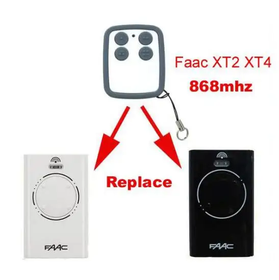 

2pcs For FAAC XT2 XT4 868SLH compatible remote control 868MHZ rolling code