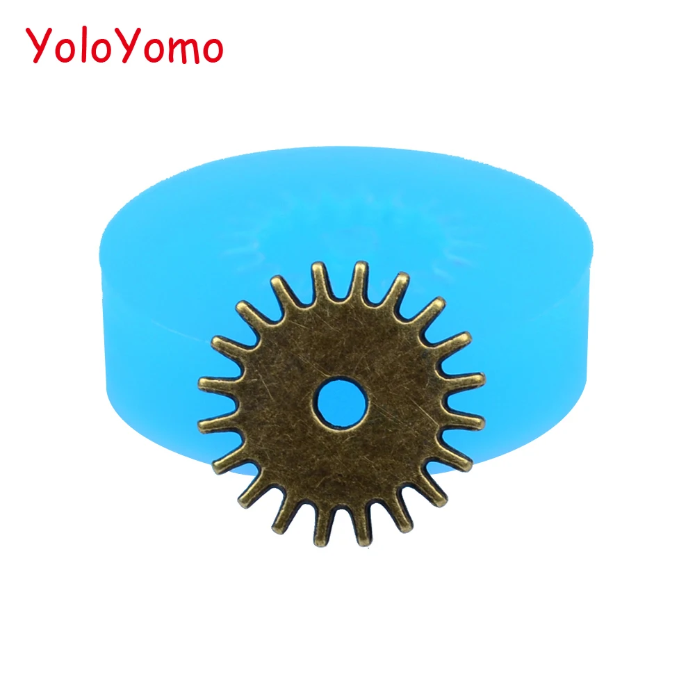 016ST Gears Steampunk Mold Gothic Jewelry DIY Resin Clay Moulds Silicone Flexible 16mm - Polymer Molds | Дом и сад