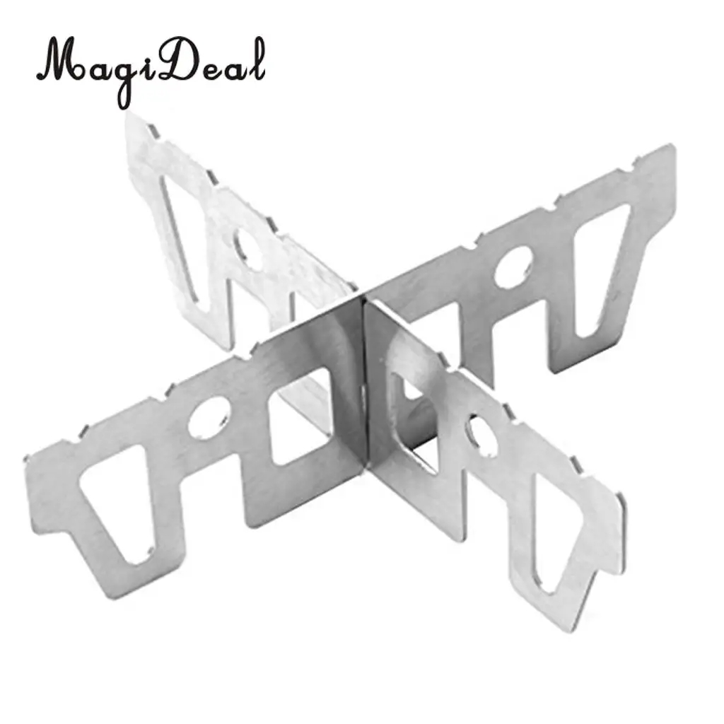 MagiDeal Alcohol Stove Stand Rack Spirit Burner Base Bracket Titanium /Stainless Steel Rack Outdoor Stove Accessories