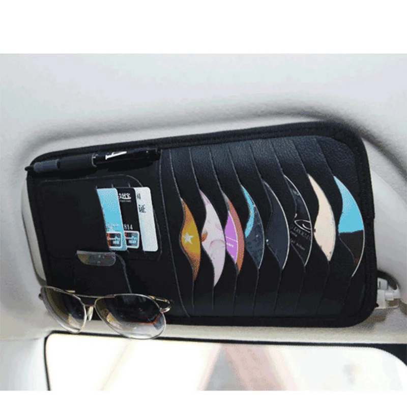 Авто солнцезащитный козырек для автомобиля от солнца CD карты очки держатель