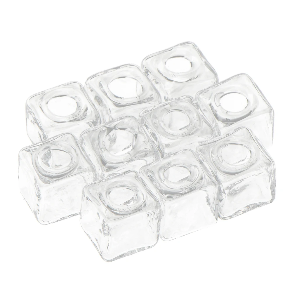 10 Pieces 10mm 13mm 15mm Clear Glass Globe Square Bottle Charms Pendant Wishing DIY Jewelry Makings 
