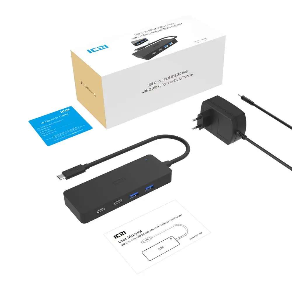 ICZI 7 в 1 USB C HUB type к 3 0 переходник для передачи данных с блоком питания Macbook Air 2018