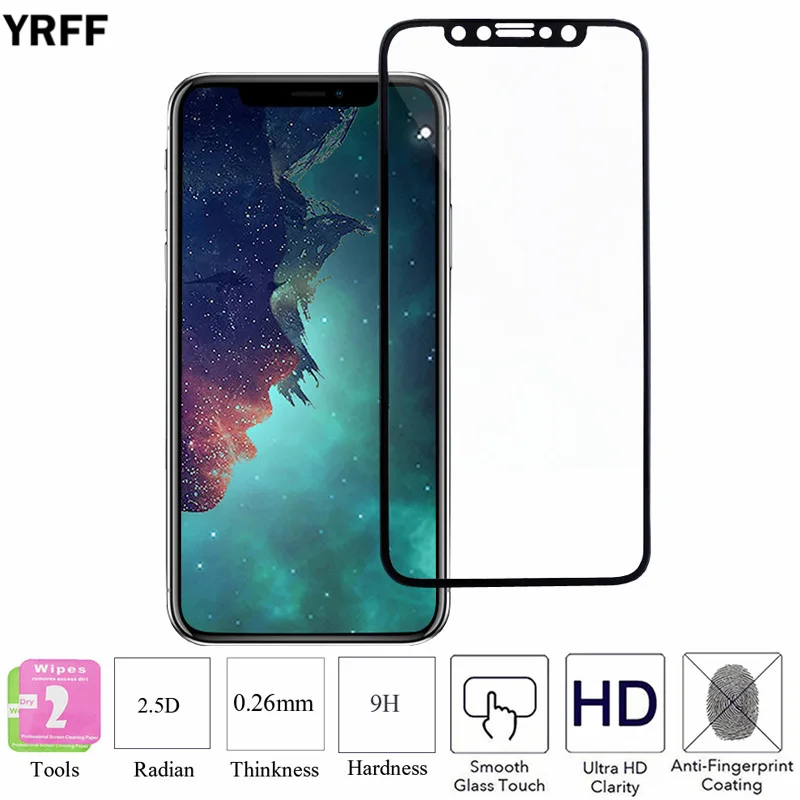 2 шт для apple iphone X полный экран протектор Закаленное стекло защитная пленка
