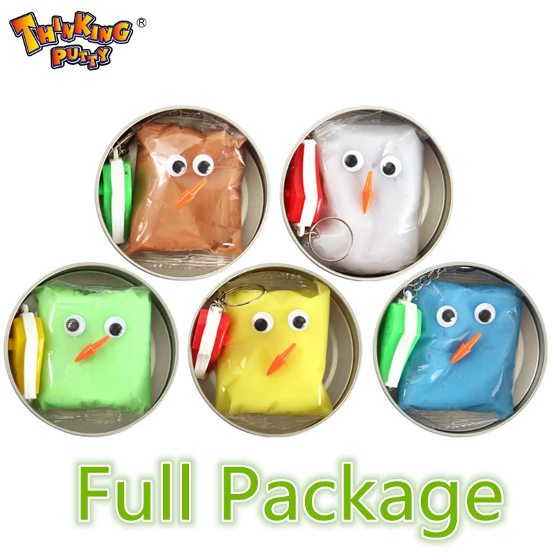 Novelty Creative Hand Discolor Plasticine Slime Intelligent Silly Putty light Fimo UV Clay Relieve Stress Mud Toys Kids Gift