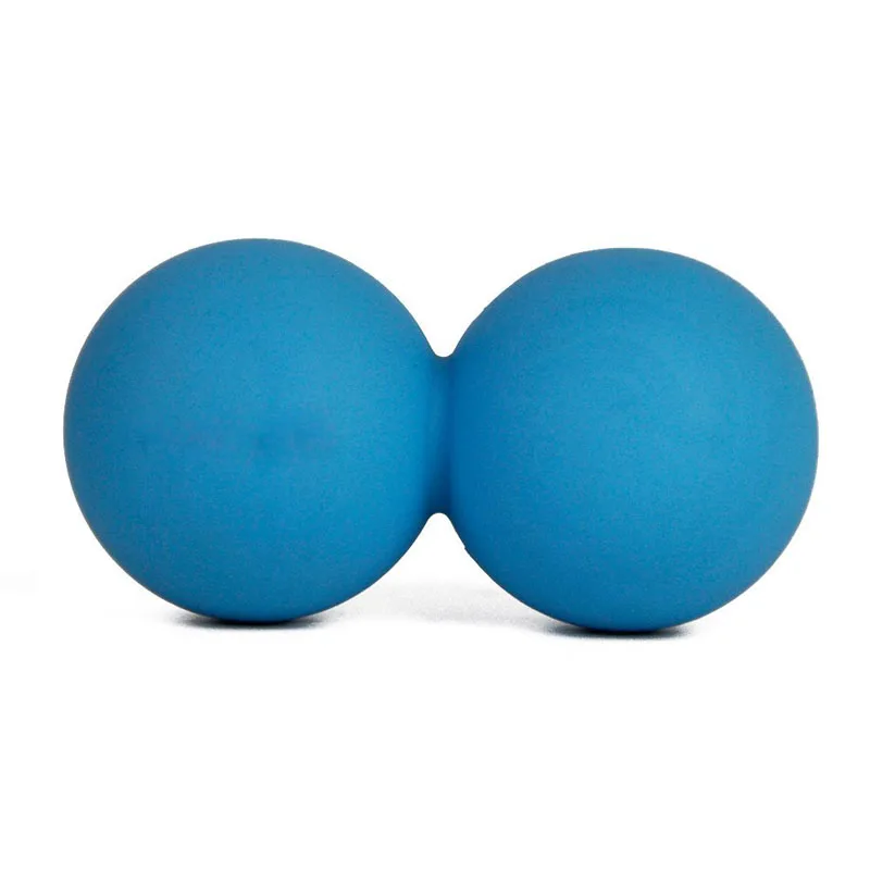 Двойной мяч для Лакросса, арахисовый Массажный мяч для грудного отдела позвоночника-верхняя часть спины, шеи, лопатка-идеально подходит для подвижности - Цвет: Синий