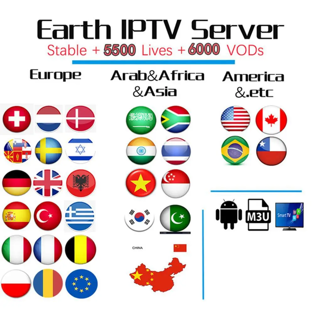 

1 Year 7000+Live Europe IPTV French Dutch Spain Portugal UK IPTV Subscription arabic iptv free sports android tv box smart tv pc