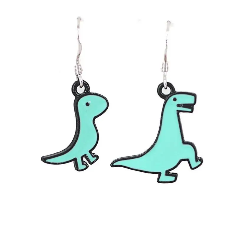 

Unique Design Cute Resin Animal Dinosaur Drop Earrings Punk Party Japan Korea Asymmetric Earring for Women Girl Funny Jewelry