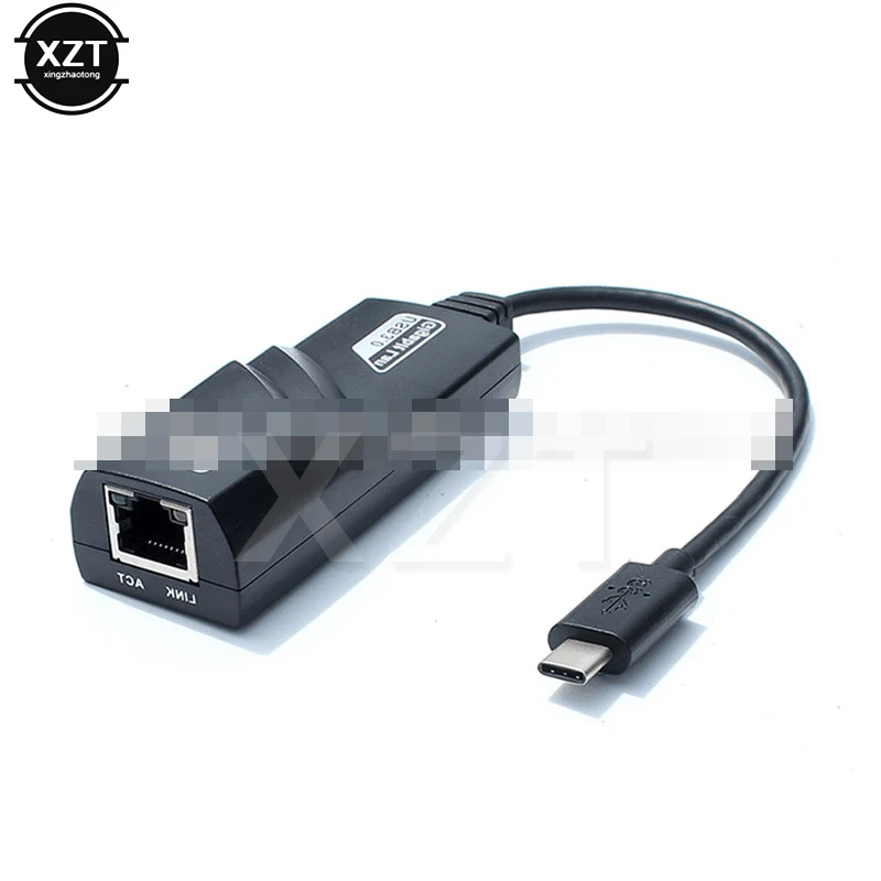 Высокое качество Basix usb 3,1 type c к RJ45 LAN сетевая карта type c интерфейс к RJ45 100/1000 Мбит/с Ethernet LAN адаптер сети - Цвет: Черный