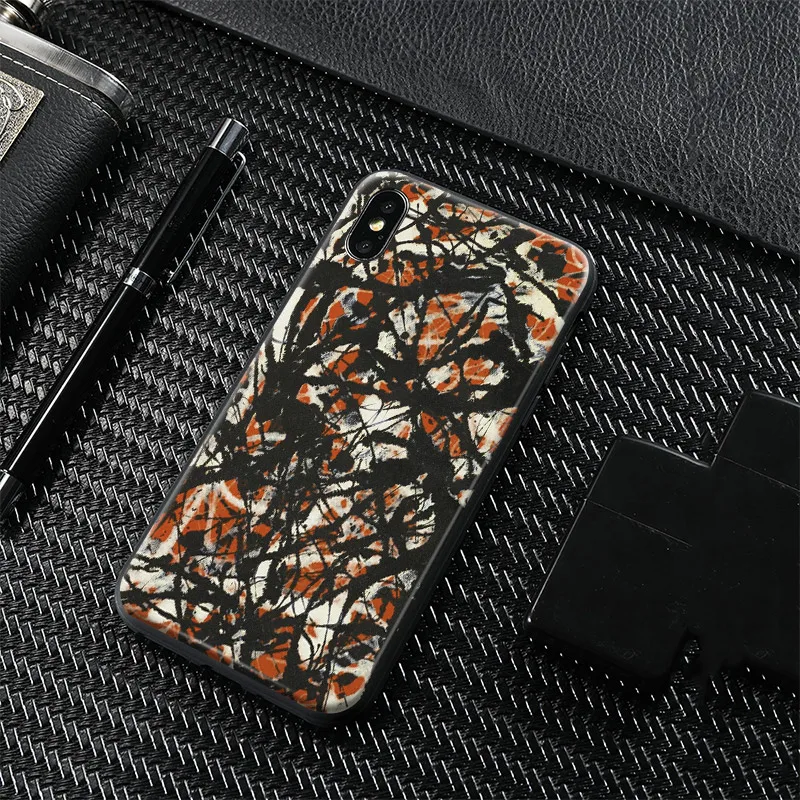 

Jackson Pollock Free Form Soft Silicone Phone Case Cover Shell For Apple iPhone 6 6s 6Plus 6sPlus 7 8 7Plus 8Plus X