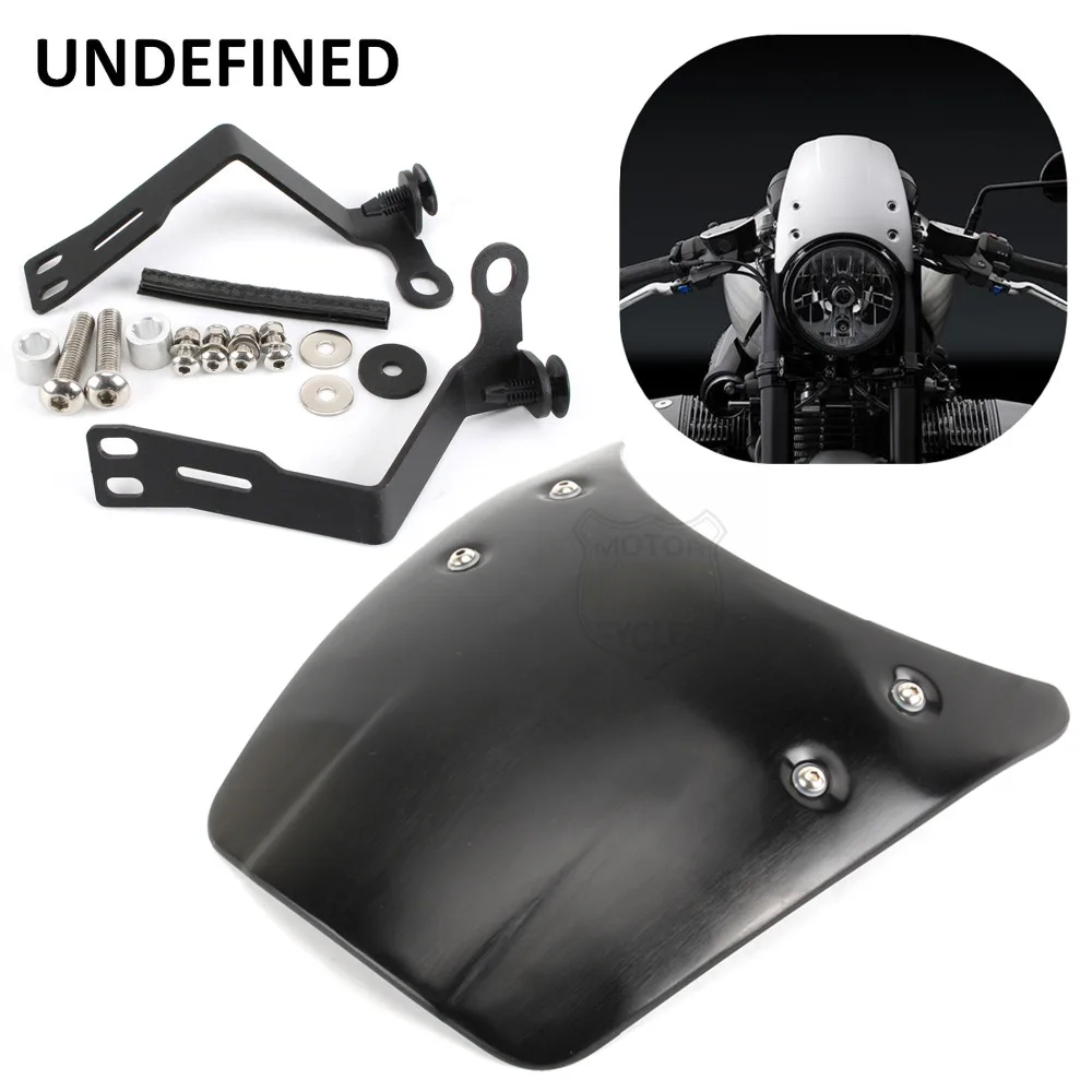 Motorcycle Accessories Black Aluminium Front Fly Screen Headlight