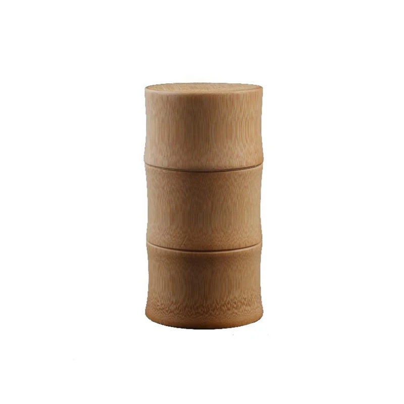 1 шт.. бамбуковая коробка для чая портативный Круглый ручной натуральный ящик для хранения чайная колонна путешествия Китай Pu'er чай/зеленый