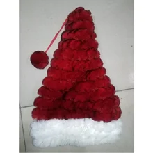 Рождественский меховые шапки Рождественская шляпа из натурального меха кролика рекс на осень-зиму теплый подарок на год Женские теплая шапочка с меховым помпоном H265