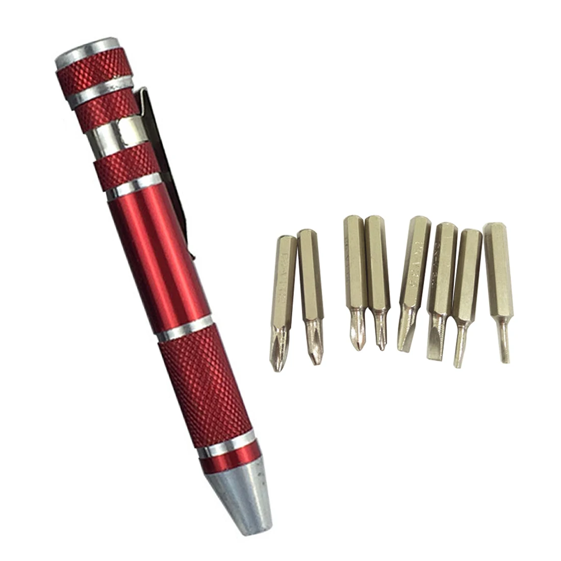 Портативная Алюминиевая ручка 8 в 1 отвертка стиле Мульти инструмент точный