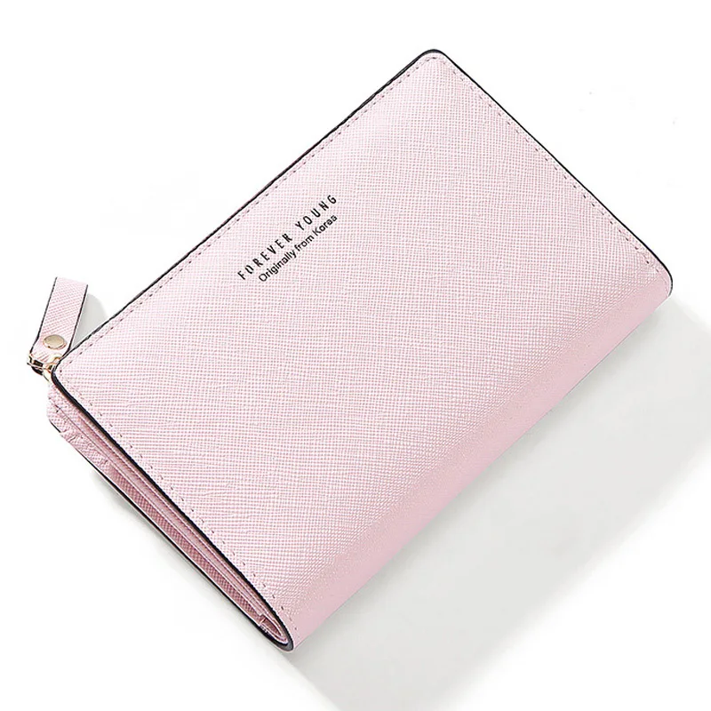 WEICHEN 10 слотов держатель для карт женский кошелек на молнии портмоне, высокое качество женский кошелек Сумочка Дамский клатч Carteras - Цвет: Pink