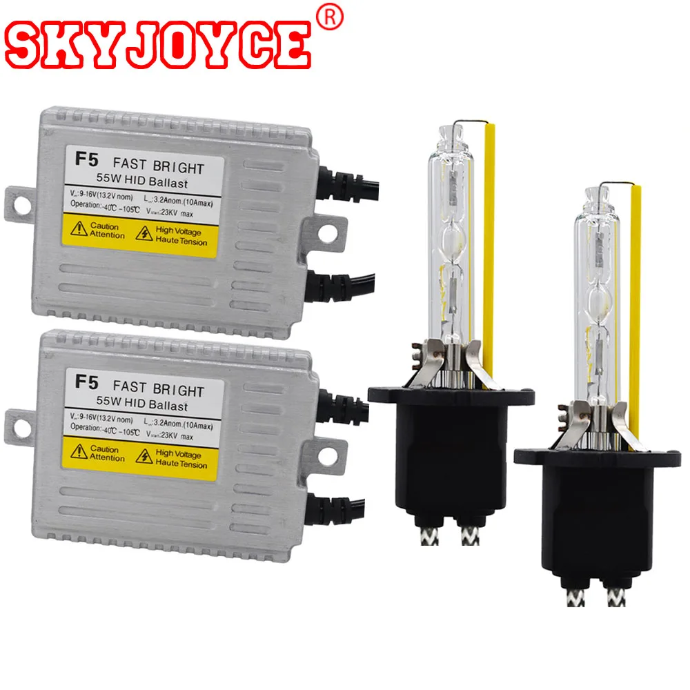 SKYJOYCE 55 Вт D2H HID XENON KIT H7 9012 биксенон H4 5500 к ксенон HID фары лампы D2Y Металл H3 Быстрый Яркий балласт F5 комплект H11