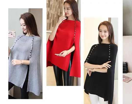 Осенний корейский узор средней длины плащ свободный и удобный свитер двубортная женская одежда
