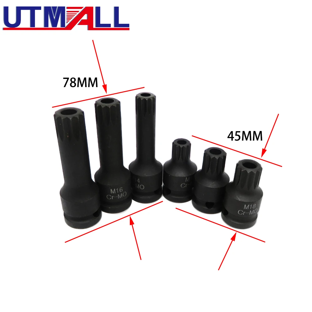 AIR IMPACT EXTENSION BAR SOCKET WRENCH SET 6pc