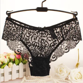 

Hot Fashion Women Sexy Panties Transparent Underwear Lace Soft Briefs Mid Waist