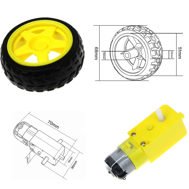 

TT Motor Smart Car Robot Gear Motor for arduino Diy Kit Wheels Smart Car Chassis Motor Robot Remote Control Car DC Gear Motor