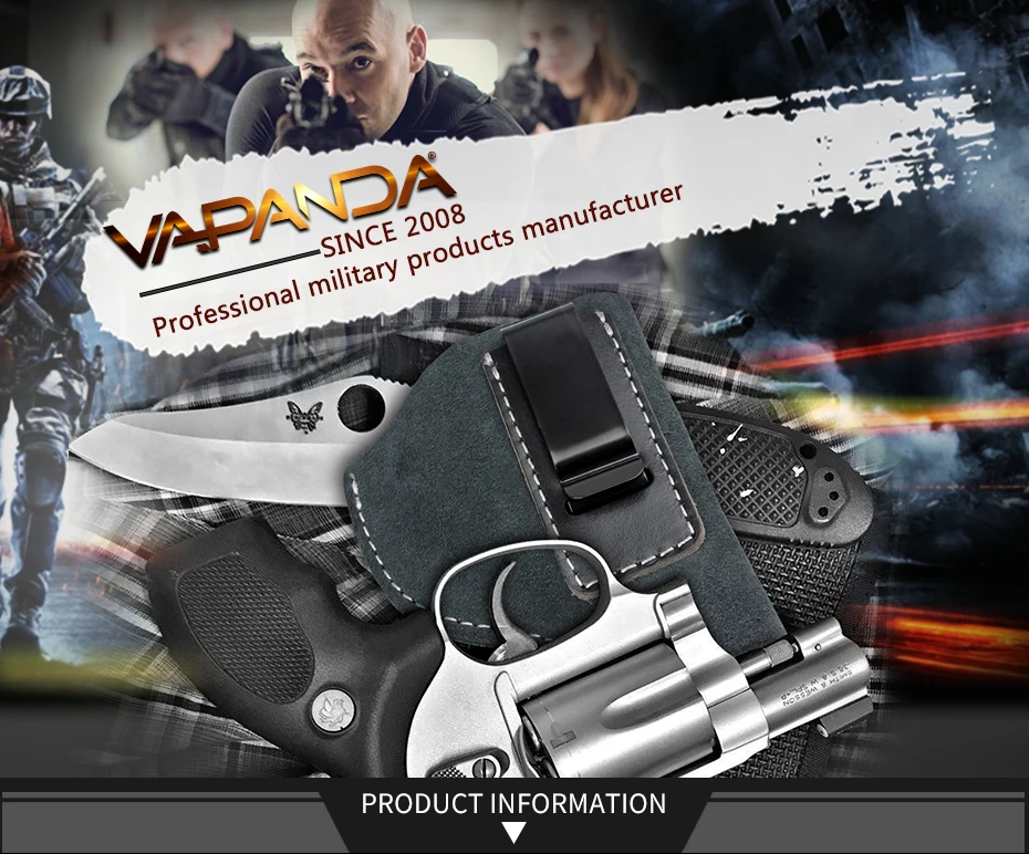 Vapanda охотничья кобура для J Frame Revolvers Телец S& W из натуральной замши кобура для пистолета Тактический скрытый ремень IWB кобуры