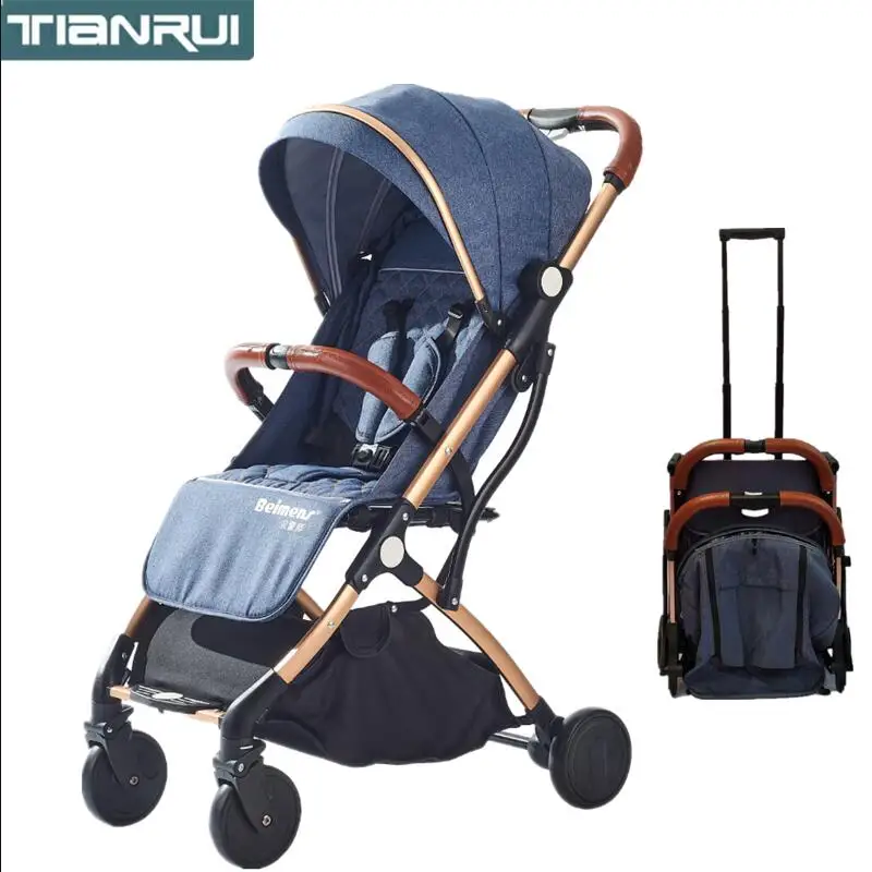 

TIANRUI Baby stroller folding portable trolley four wheel trolley umberlla mini lightweight stroller on the plane