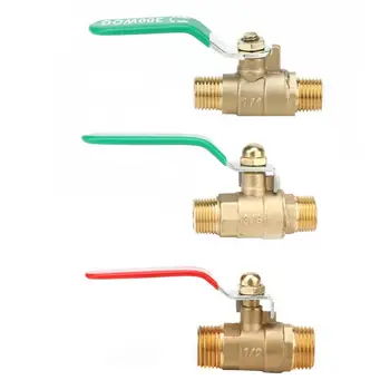 

G1/4" G3/8'' G1/2" Male To Male Thread Brass Pipe Ball Valve Two Way Mini Ball Valve Shut-off Valve