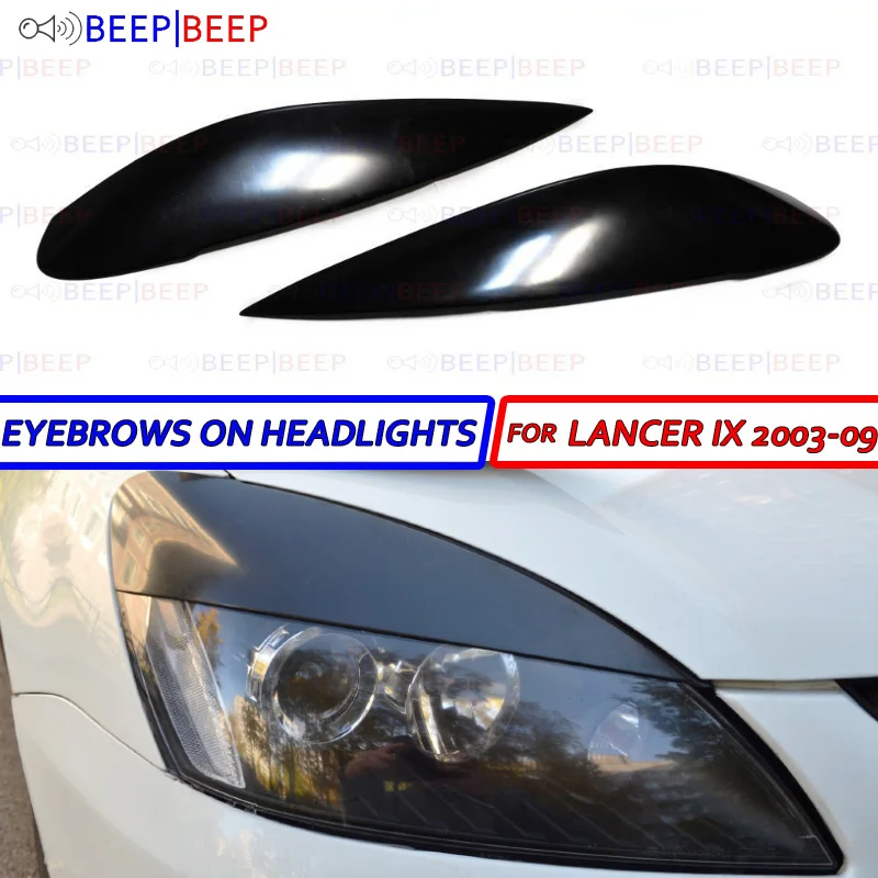 Накладные фары для Mitsubishi Lancer IX 2003-2009 из АБС-пластика cilia украшение ресниц