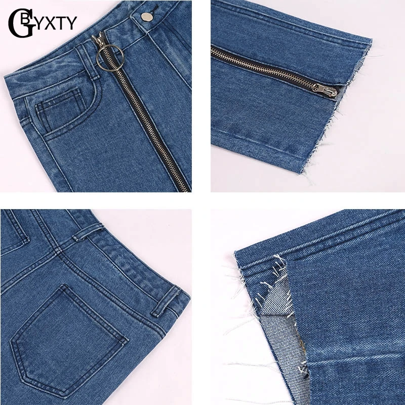 GBYXTY Sexy Split Zipper Jeans Women Vintage High Waist Wide Leg Denim Pants Fashion Female Loose Trousers Jeans Capris ZA598 GBYXTY Sexy Split Zipper Jeans Women Vintage High Waist Wide Leg Denim Pants Fashion Female Loose Trousers Jeans Capris ZA598