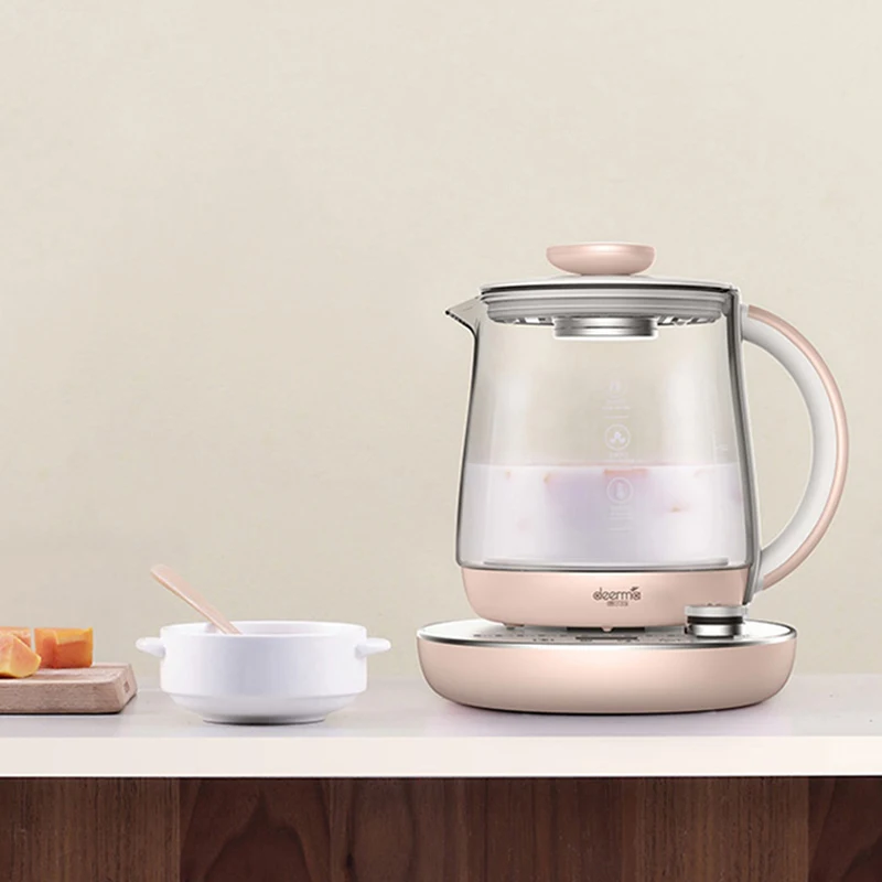 Günstige Xiaomi 1.5L Gesundheit Bewahren Topf Multifunktions Elektrische Kochen Tee Wasserkocher Termin Timing Isolierung Brei Mit Sieb