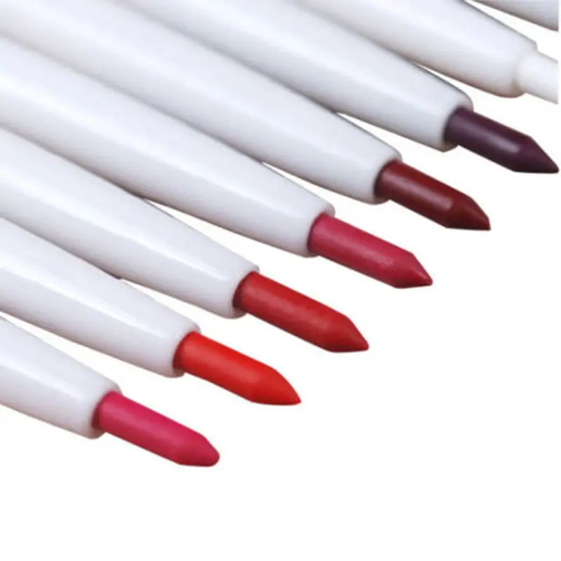 1 шт. автоматический роторный карандаш для губ 6 цветов стойкий натуральный Макияж для губ Водонепроницаемый косметический карандаш для губ инструмент