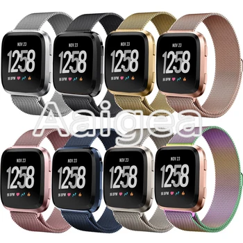 

Milan Magnetic Loop Stainless Steel Strap for Fitbit Versa Smart Watch Nice Replacement Band for fitbit versa Metal Watch band