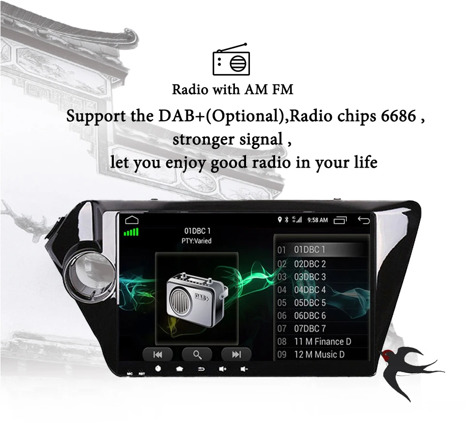 Cheap 1 Din in dash Autoradio Head unit HU dvd tape recorder multimedia GPS Navi screen with Wifi BT USB RDS For Kia k2 RIO PC Tablet 5