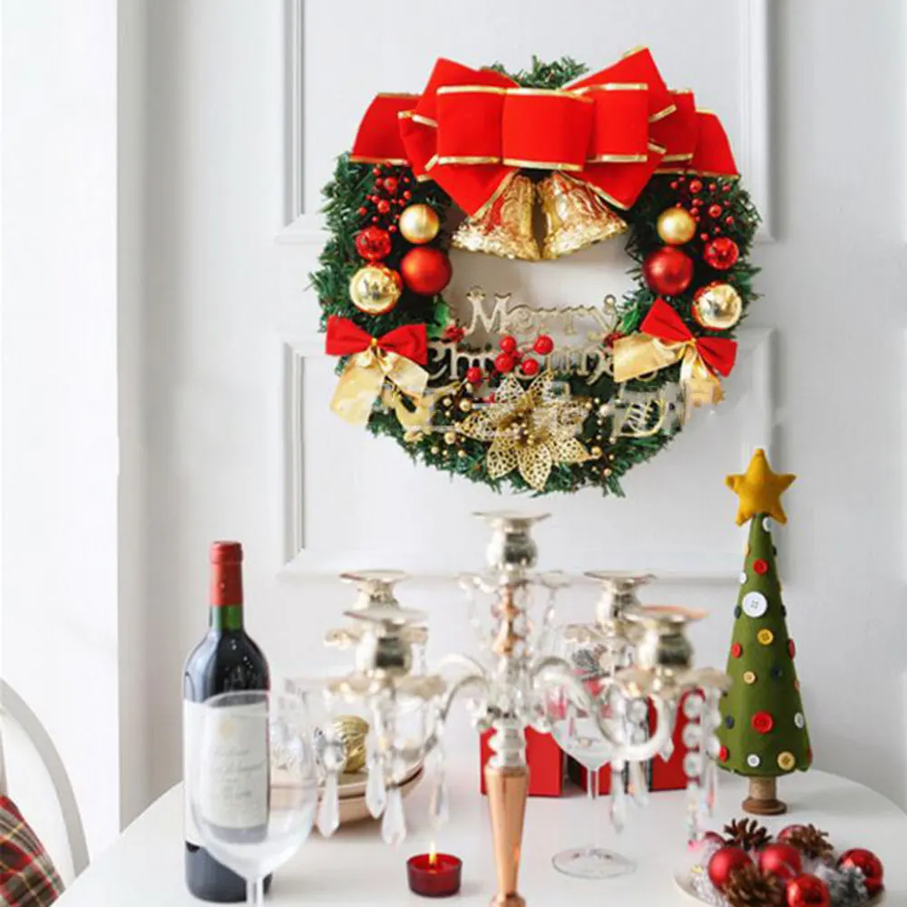

Charistmas Wreath Garland Decoration Home NEW PVC DIY Craft Window Door Pendant Cute