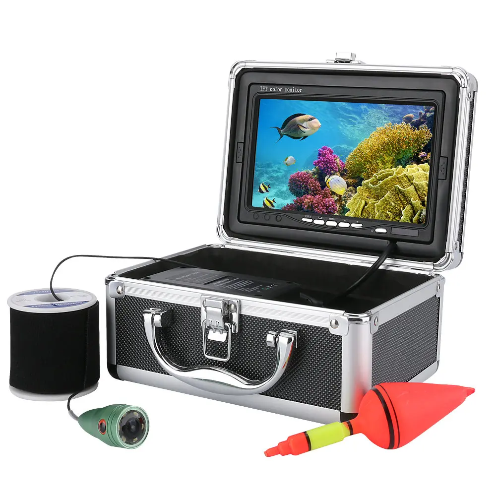 

PDDHKK 7" Inch Color Monitor 1000 TVL WIFI APP Control Wireless Fish Finder Underwater Fishing Camera With 6 PCS 1W White LEDs