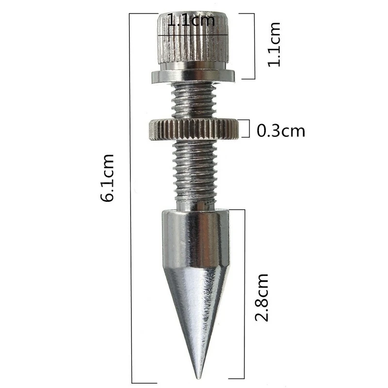 1set M8*60mm Audio Speaker Spike Isolation Amplifier Cone Stand Feet +HiFi Speaker Shockproof Base Pads